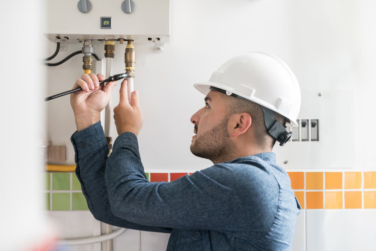 ARS technician servicing a home plumbing system