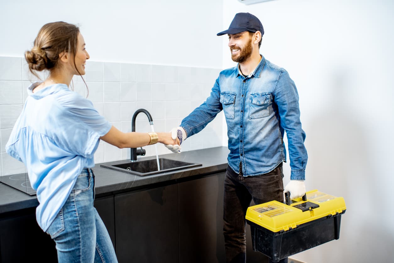 ARS technicians installing a water heater